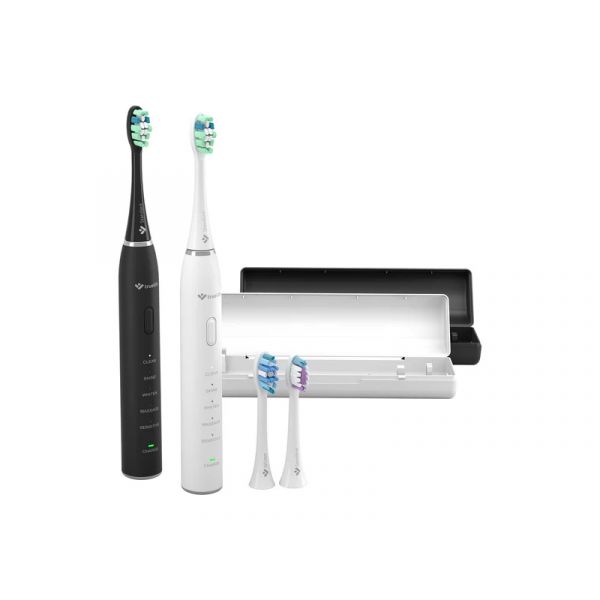 Truelife TLATMC30DUOWA SonicBrush Clean30 Duo elektromos fogkefe 2db, fekete-fehér (8595720000000)